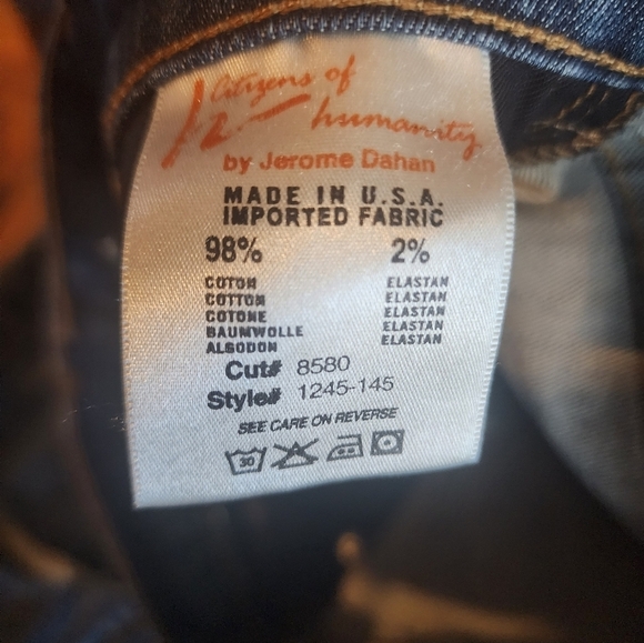 Citizens of Humanity by Jerome Danhan Sknny Jean Distressed 1245 Size 25 - Picture 6 of 7